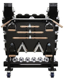 Space efficient storage cable attachments - Rear facing