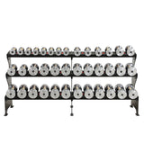 Front view Solid Steel Dumbbell with Rack